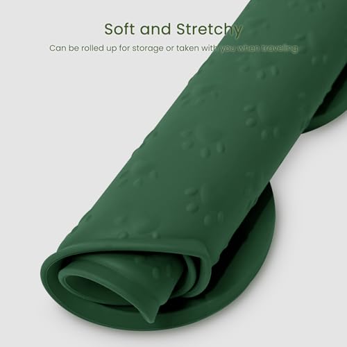 Dog Food Mat Anti (19.4" x 9.8" / Hunter Green)
