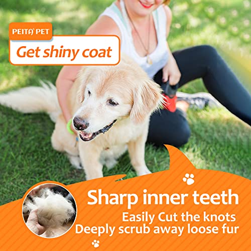 Undercoat Rake for Dogs (Orange)