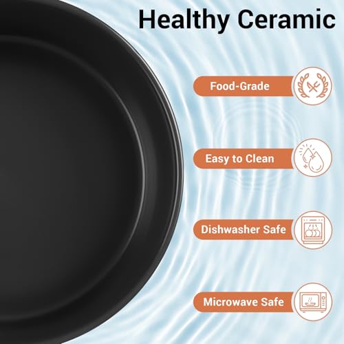 Elevated Dog Bowls (Black / 7.6 Cups | 2 Pack | For Large Dogs)