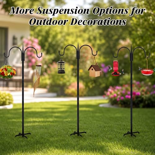 Small Shepherds Hook 63" Double Hooks Adjustable (63 Inch)