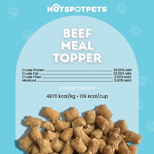 Freeze Dried Raw Beef Meal Toppers for Dogs 1LB Bag
