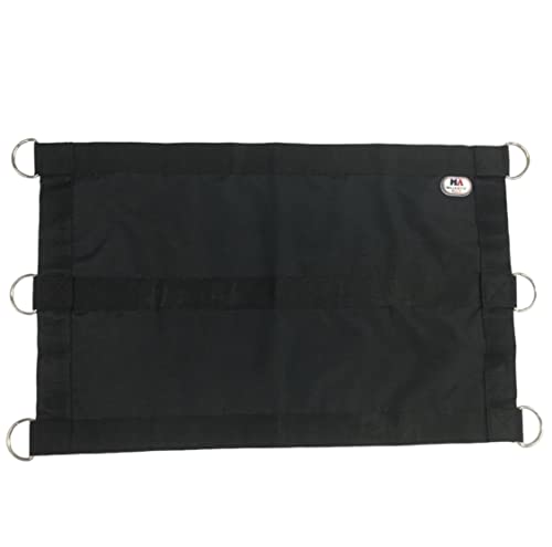 1200D 29"x19" Horse Stall Guard with Replaceable and Adjustable Length Straps and Replaceable Hardware (Black Black)