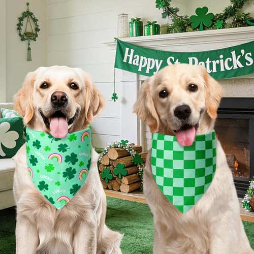 St. Patrick's Day Dog Bandanas XLarge 3PCS (ST-26 / X-Large)