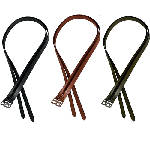 Genuine Leather English Stirrup Leathers (54 us / Chestnut)
