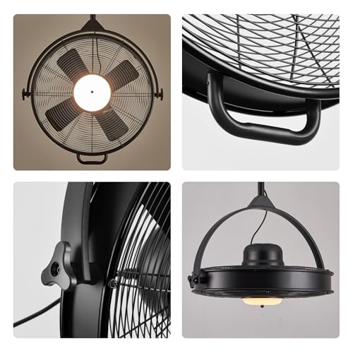 24.8'' Waterproof Outdoor Ceiling Fan (4 blades- Black)