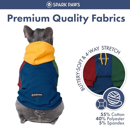 Dog Hoodie Buttery (Primary Color Block / Small)