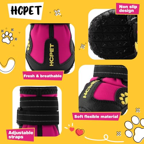 Dog Boots Dog Shoes for Large Dogs (Light Purple / Width 1.77 in)