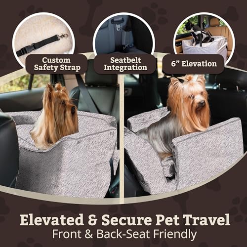 Dog Car Seat for Dogs up to 25lbs (Palmer Dove / Medium)