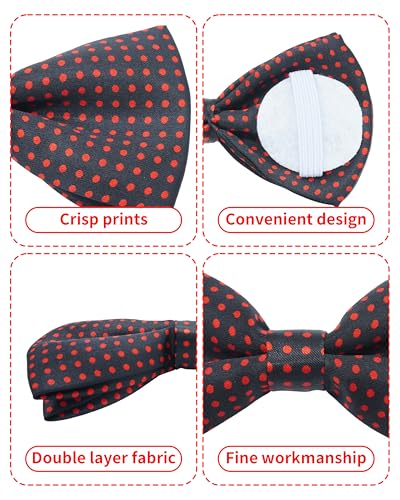 10 Pack Dot Dog Bowties for Large Dogs Slide on Collar (M/L)