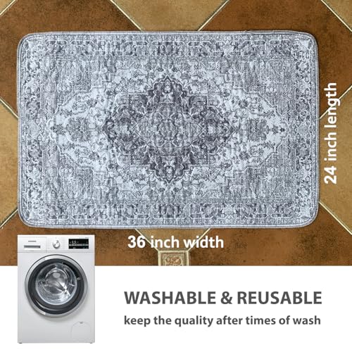 4PACK Washable Pee Pads for Dogs (24x36 Inch (Pack of 4) / Gray/Geo)