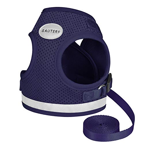 Cat Harness and Leash Set (M (Chest: 12" - 14") / NavyBlue)