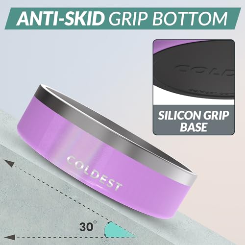 Coldest Dog Bowl (42 oz / Saturns Purple Glitter)