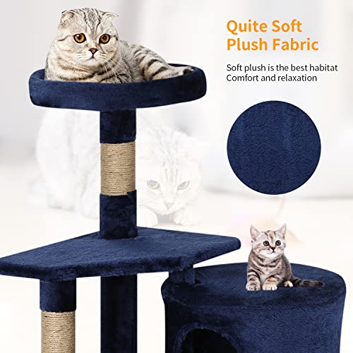 36" Cat Tree Tower (36 in / Navy Blue)
