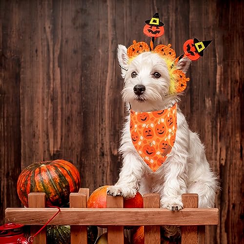 Halloween Dog Bandana (Small / Black & Orange)