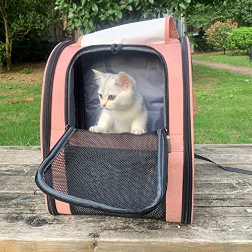 Innovative Traveler Bubble Backpack Pet Carriers for Cats and Dogs (Upgraded-Pink)