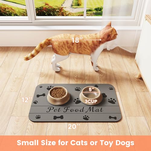 Pet Feeding Mat (Bones / 27"L x 17"W)