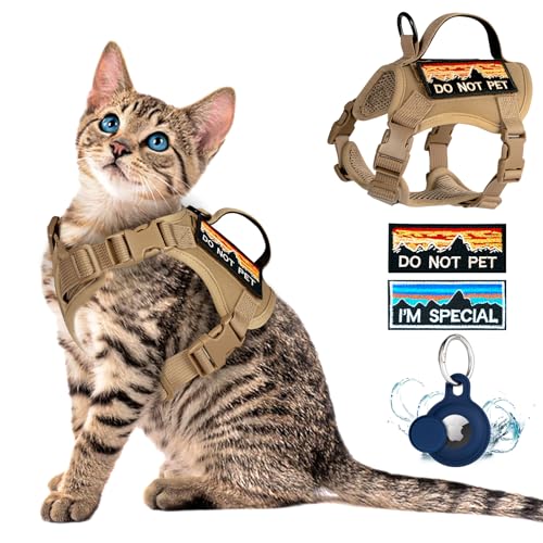 Tactical Cat Harness for Walking (L / Khaki)