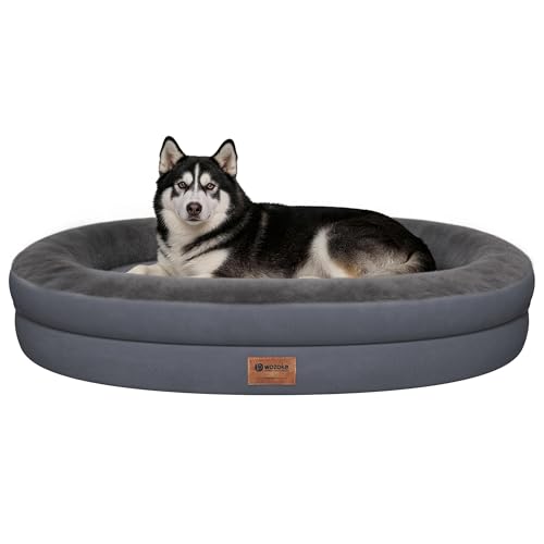 Waterproof Orthopedic Dog Bed for Extra Large Dogs (Dark Grey / 48"L x 35"W x 7.5"Th)
