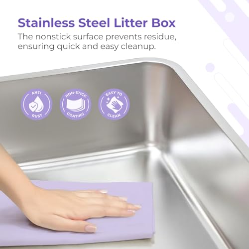 Stainless Steel Cat Litter Box (X-Large)