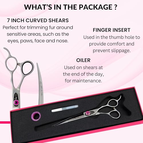 Love Dog Grooming Shears (7.0" Curved)