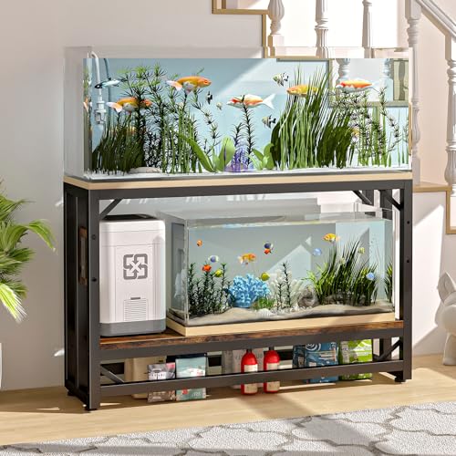 55 Gallon Fish Tank Stand with Power Outlet (Rustic Brown / 55 Gallon)
