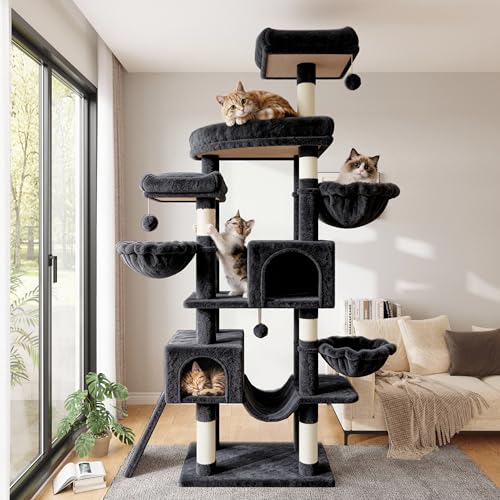 82 inch Cat Tree Tower (Dark Grey)