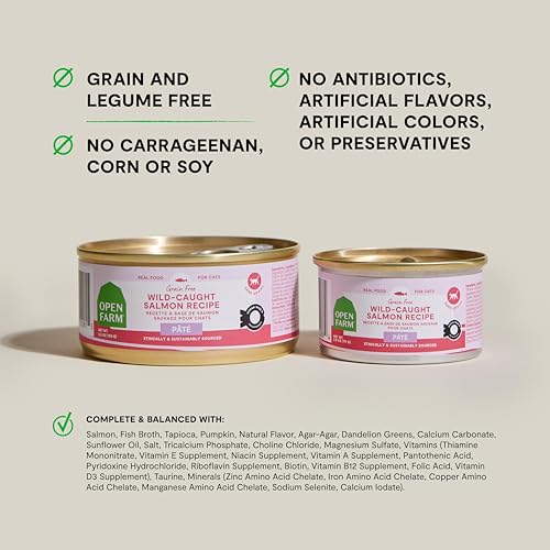 Wet Cat Food Wild Caught Salmon Canned Pate (2.8 Ounce (Pack of 18))