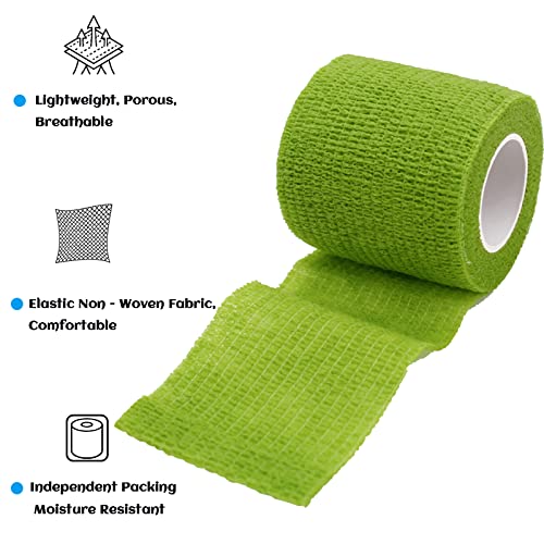 36 Rolls Elastic Self Adhesive Bandage Wrap 2 Inch (2 Inch-36 Count Color)