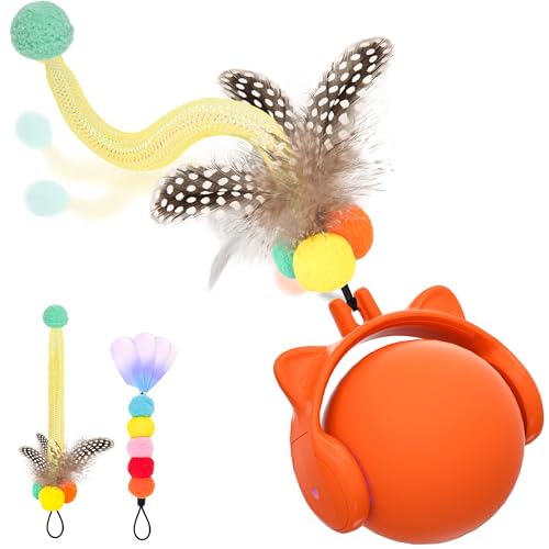 Cat Toys for Indoor Cats (Orange)