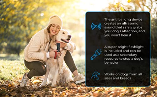 Ultrasonic Dog Bark Deterrent & Behavior Corrector (Black 9V (1 Pack))