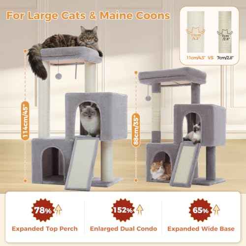 Large Cat Tree (Gray / 45 Inches)