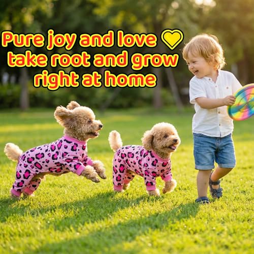 Dog Pajamas Onesie (02 Pink Leopard / L (10-15 lb) Chest: 17.8")