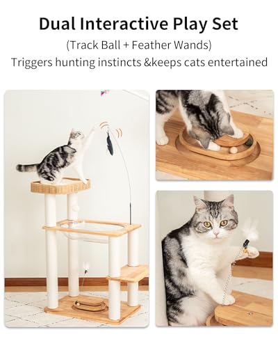Wood Cat Tree for Large Cats (s975)
