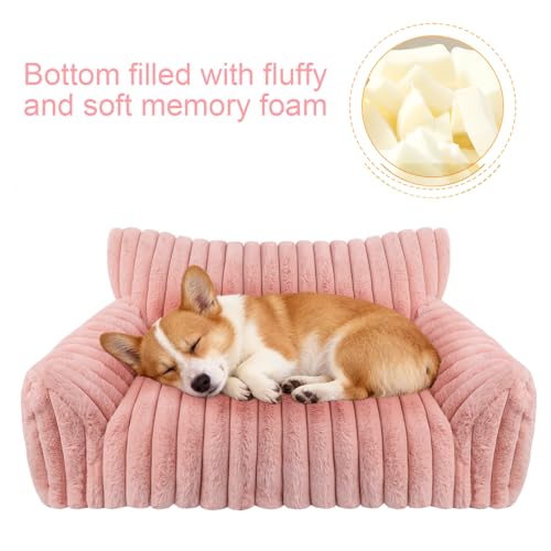 Cute Dog Couch for Medium Large Dogs (Large(36x27x10") / Pink)