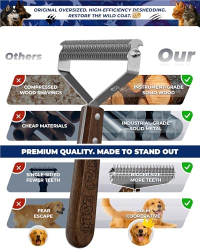 Undercoat Rake for Dogs & Cats (L Plus)