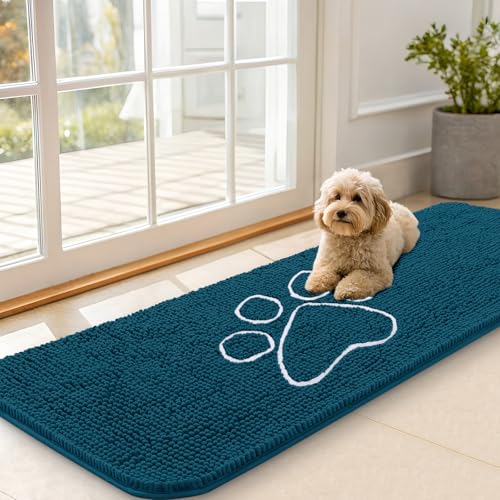 Dog Door Mat for Muddy Paws 59x20 (Atlantic Blue / 59" X 20")