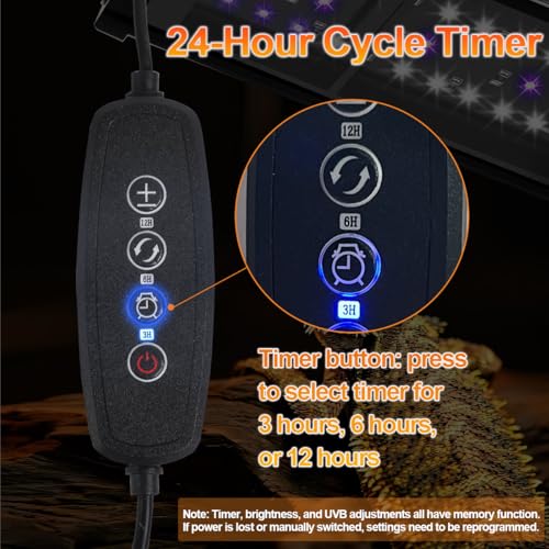 LED UVB Light for Reptile with Timer & Dimmer (22 Inch)