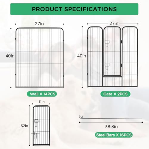 Dog Playpen 40" (16 panels)