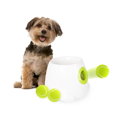 AFP Automatic Ball Launcher Dog Ball Thrower Machine Interactive Hyper Fetching Toy for Large Dogs (Mini Size-Tennis Balls)