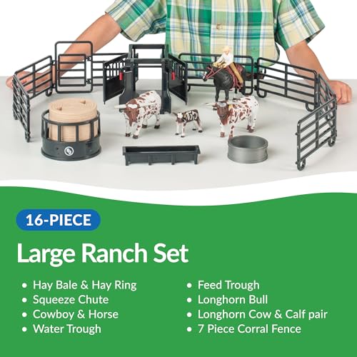 Durable 16 Piece Farm Playset