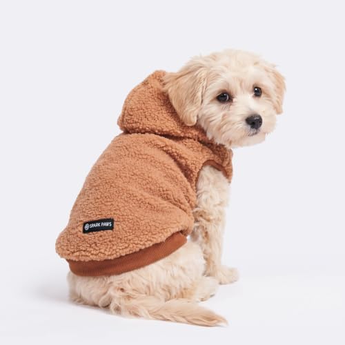 Sherpa Fleece Dog Jacket (Brown / Small)