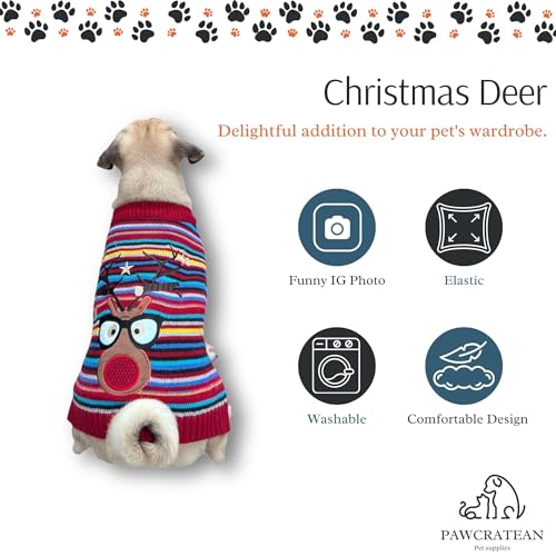 Cute Sweater for Dogs and Cats Soft Flannel Pet Outfit Warm and Cozy Animal Hoodie Small to Large Pet Clothes for Halloween Parties and Everyday Wear (Large)