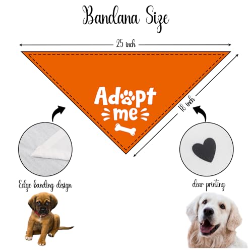 Adopt Me Dog Bandana Adopt Me Bandanas for Dogs Adoption Gotcha Day Adopted Baby Dog Announcement Adopt Me Pets Scarf for Small Medium Dogs & Cats (U)