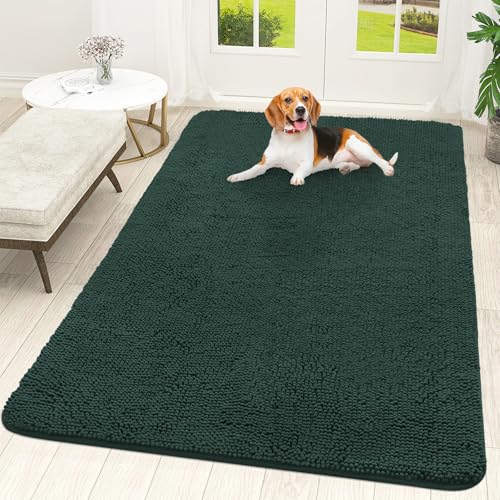 Dog Door Mat for Muddy Paws 70x46 (Blackish Green / 70" X 46")