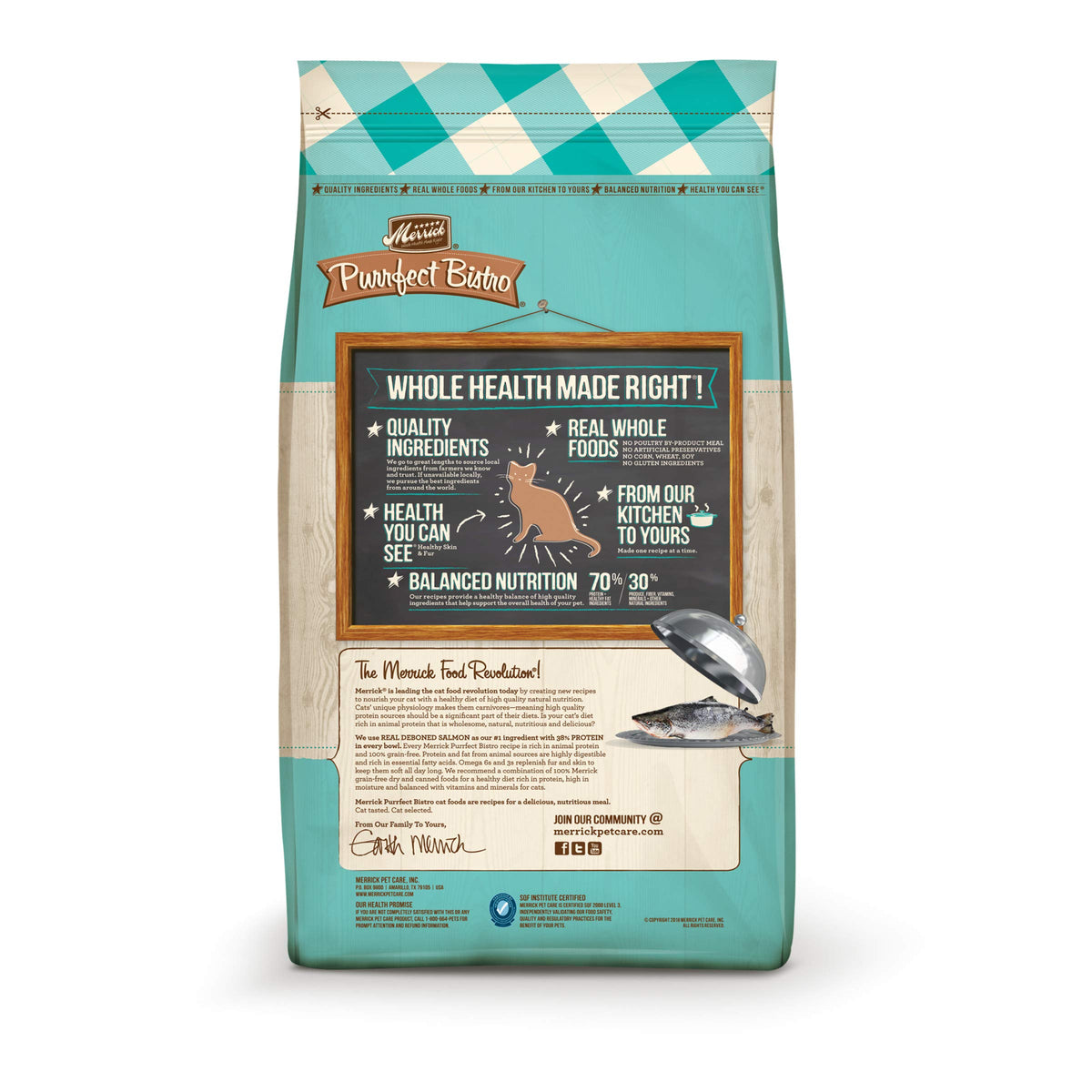 Purrfect Bistro Grain Free Natural Dry Cat Food For Adult Cats (12 Pound (Pack of 1))