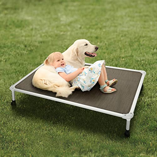 Chew Proof Elevated Dog Bed (Brown / 49.0"L x 33.0"W x 9.0"Th)