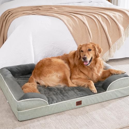 Orthopedic Extra Large Dog Bed (Greyish Green / 44.0"l X 32.0"w X 6.5"th)