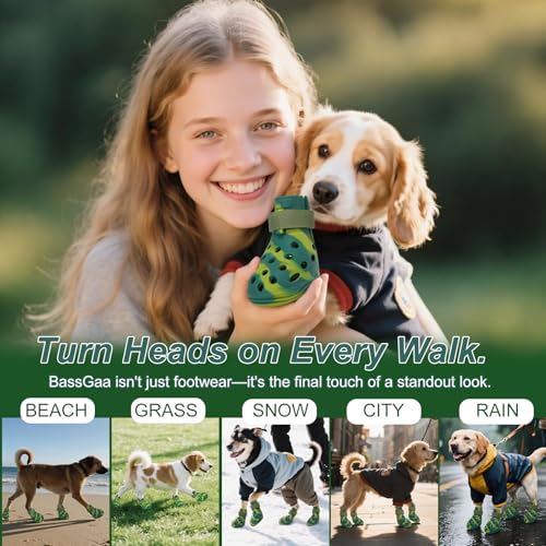 Dog Shoes for Hot Pavement (Green / S)