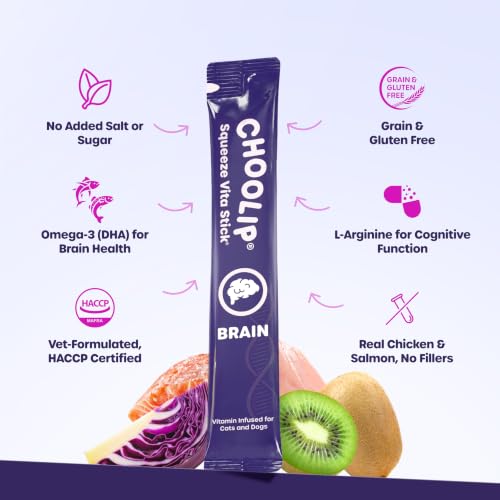 Squeeze Vita Stick Brain Support Lickable Cat and Dog Treats (3.7 Ounce (Pack of 1))