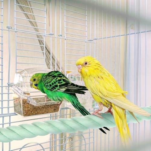 2 Pack Rope Perches for Bird Cages (Cyan / 23.6 in)
